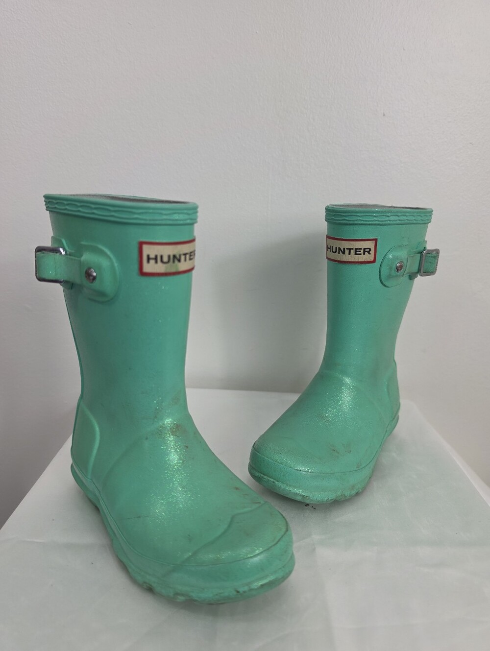 Hunter Kids Waterproof Rain Unisex Boot Green 10Boys / 11Girls